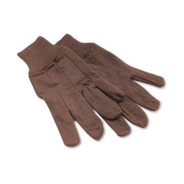 Boardwalk® Jersey Knit Wrist Clute Gloves, One Size Fits Most, Brown, 12 Pairs freeshipping - TVN Wholesale